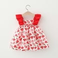 thumbnail image 4 of THDHVS Girls Casual Dresses,Summer Dresses for Kids,Girls' Summer Print Sleeveless Dress with Bag Are Suit for 6 Months - 3 Years Old Red 1-2 Years, 4 of 8