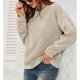 thumbnail image 5 of Sudadera De Pana De Manga Larga Con Cuello Redondo Para Mujer, Jersey Con Hombros Caídos De Color Puro, Tops, 5 of 8