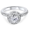 thumbnail image 3 of Pompeii 1 3/4ct Pave Halo Diamond Ring 14K White Gold (G/H,I1), 3 of 3