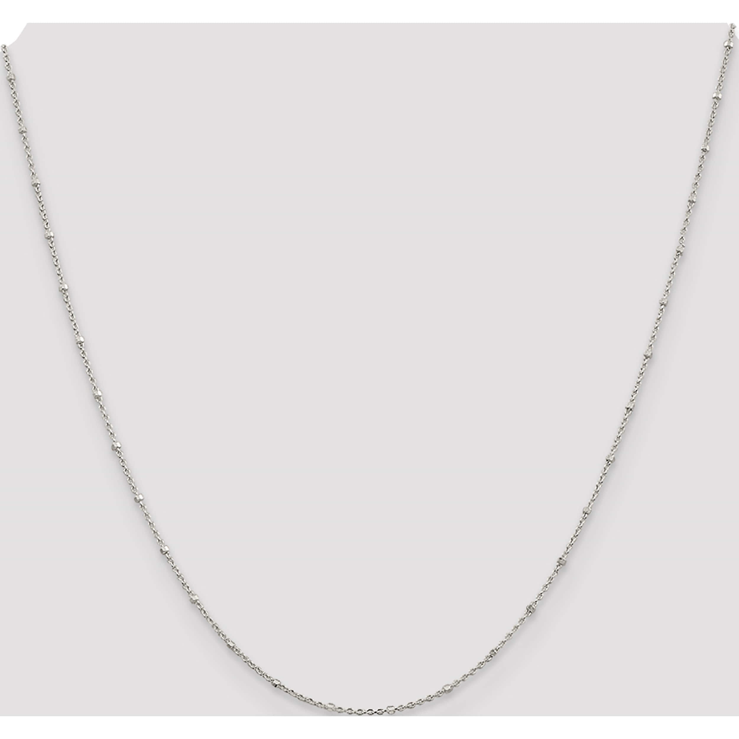 Sterling Silver 1.25mm Rolo With Beads Chain (20 X 1.25) Made In Italy qfc163-20