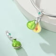 thumbnail image 2 of Jeffery Charms 925 Silver Fruit Strawberry Cherry Lemon Avocado Kiwi Pineapple Watermelon Pendant for Women Bracelet Necklace,Green Pear Double,Fruit, 2 of 6