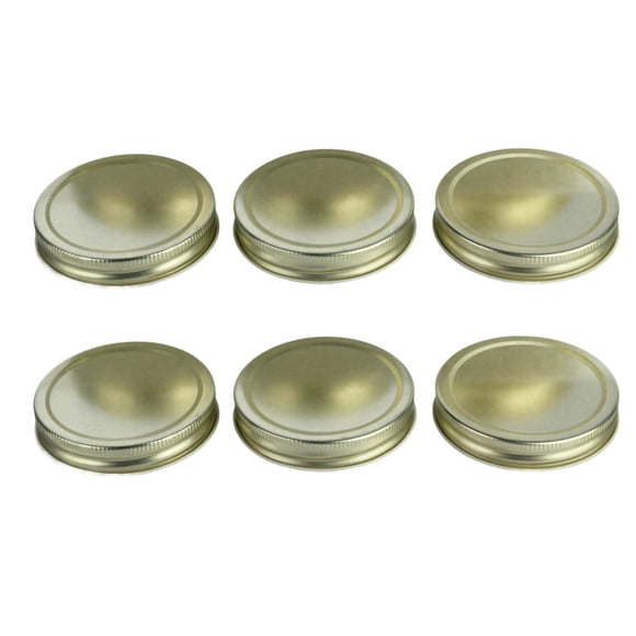 Mainstays Gold Wide Mouth Canning Jar Lids, 6 Pieces