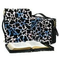thumbnail image 3 of FOR U DESIGNS Cow Print Leather Bible Cover Abrasion Bible Case Bag Size 2XL Lightweight Bag with Handle and Zippered Casual Carrying Book Case Stylish Bible Bag for Bible Lover, 3 of 7