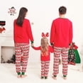 thumbnail image 4 of CARETOO Matching Family Christmas Pajamas,Xmas Elk Snowflake Red Black Plaid PJs Women Men's Sleepwear Set, 4 of 6