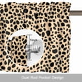 thumbnail image 6 of Leopard Texture Valance Curtain Wild Animal Camo Window Valances Rod Pocket Short Curtains Window Treatments for Kitchen Bedroom Bathroom Laundry 42" x 18", 6 of 9