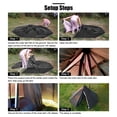 thumbnail image 2 of yeacher Tente Pyramide Légère Solo avec Cheminée - Abri de Camping Portatif et Imperméable à Double Couche (Tente Extérieure + Intérieure) - Vert Olive, 2 of 6