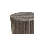 thumbnail image 4 of Outdoor Wicker Side Table With Barrel Design Powder-Coated Iron Frame No Assembly Required For Patio, 4 of 7