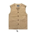 thumbnail image 4 of Maytalsory Comfortable And Practical Cotton Vests With Multi-pockets Made With Cotton khaki L 1Set, 4 of 6