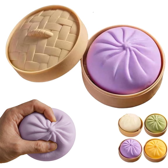 Giant Glitter Dumpling, Giant Dumpling Squishy, Mega Rainbow Dumplings, Cute Anxiety Relief Fidget Toy, Soft Squeeze Decompression Dough for Adults