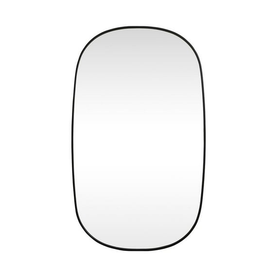 Elegant Decor Metal Frame Oval Mirror 36x60 Inch in Black