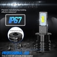 thumbnail image 5 of H3 LED Headlight Bulbs 50W 8000 Lumens 300% Brighter Super Bright LED Conversion Kit 6000K White Pack of 2, 5 of 12