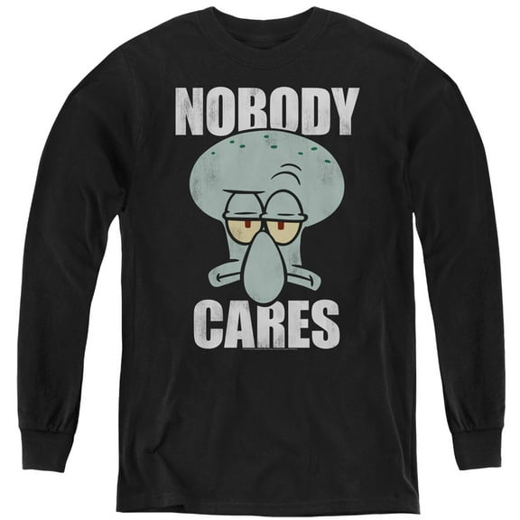Spongebob Nobody Cares Meme Youth Long Sleeve T shirt