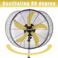 thumbnail image 3 of HiCFM 5000 CFM Ventilador oscilante de pedestal de alta velocidad de 20 pulgadas con potente motor 1/5, cable de alimentación de 9 pies, oscilación, cuerpo de metal con ruedas para garaje, comercial,, 3 of 5