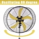 thumbnail image 3 of HiCFM 5000 CFM Ventilador oscilante de pedestal de alta velocidad de 20 pulgadas con potente motor 1/5, cable de alimentación de 9 pies, oscilación, cuerpo de metal con ruedas para garaje, comercial,, 3 of 5