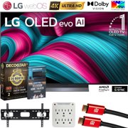 LG 55" C5 OLED evo 4K UHD Smart webOS TV (2025) Bundle with CPS Exclusive 26 Month Protection, 2x HDMI Cable, Wall Mount, 6-Outlet Surge Adapter & Deco Gear Complete Home Theater Beginner's Guidebook