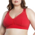 thumbnail image 2 of Dalis Wire-Free Full Bust Bralette, Racing Red, 30DDD, 2 of 5
