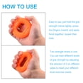 thumbnail image 4 of Uxcell 3.07" 50/60 Lbs Orange Hand Grip Strengthener Hand Grip Ring for Training, 4 of 6