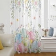 thumbnail image 5 of Easter Eggs Sheer Curtains 108" Extra Long, Country Wildflower Spring Watercolor Botanical Light Filering Curtains, Privacy Drapes Simi Floor to Veiling Curtain for Living Room Large Window Treatment, 5 of 9