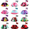 thumbnail image 2 of Falda tutú para niñas pequeñas, falda de tul arcoíris colorida, minivestido de princesa, ropa para niños, falda de tul para niñas pequeñas, 2 of 5