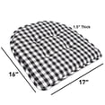 thumbnail image 5 of Sweet Home Collection Checkered Memory Foam U-Shape Non-Slip Chair Cushion Sets Black White Set of 6, 5 of 5