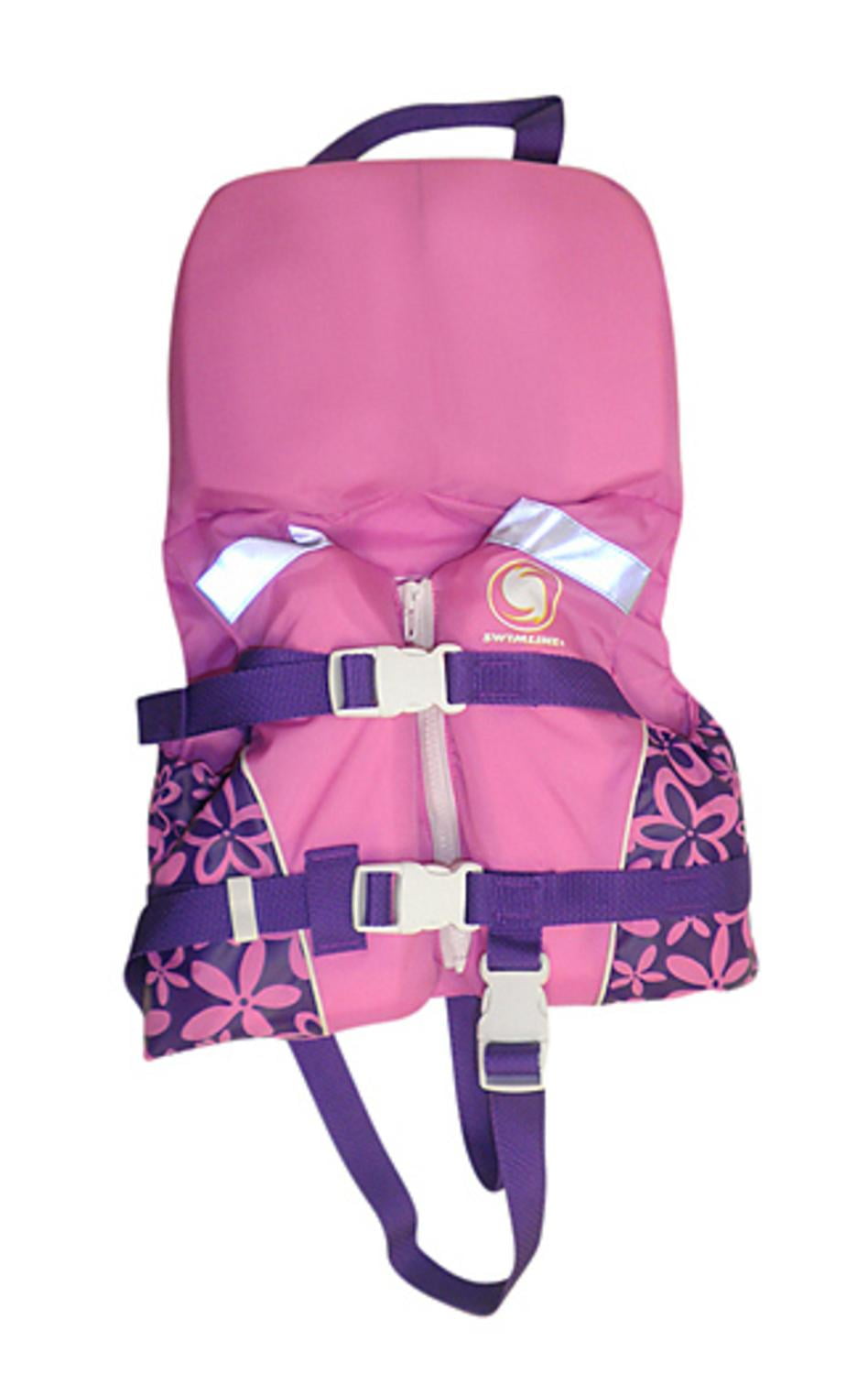 USCG Approved Pink Infant Life Vest with Handle for Girls - Up to 30lbs ...