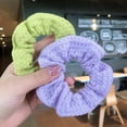 thumbnail image 3 of Women Solid Color Scrunchie Fashion Decorative Wool Scrunchie Ponytail Holder, 3 of 10