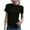 Black, variant on UAMVSH Womens Summer Shirts Short Sleeve Curved Hem Basic T-Shirt Summer Crew Neck Tees