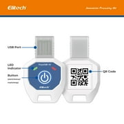 Elitech TinyUSB -10~40℃ 10 Pack Temperature Data Logger Single Use 90 Days in-Transit Trip Disposable Temperature Recorder PDF Report Tiny but Elite
