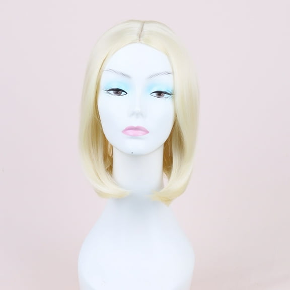 Zhuge Wig Short Straight Bob Wig Colorful Wigs for Girls Shoulder Length Synthetic Cosplay Party Wigs for Women，Beige