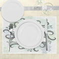 thumbnail image 3 of Ambesonne Octopus Place Mats Set of 4, Drawn Mandala Flower, Standard Size, Grey White, 3 of 6