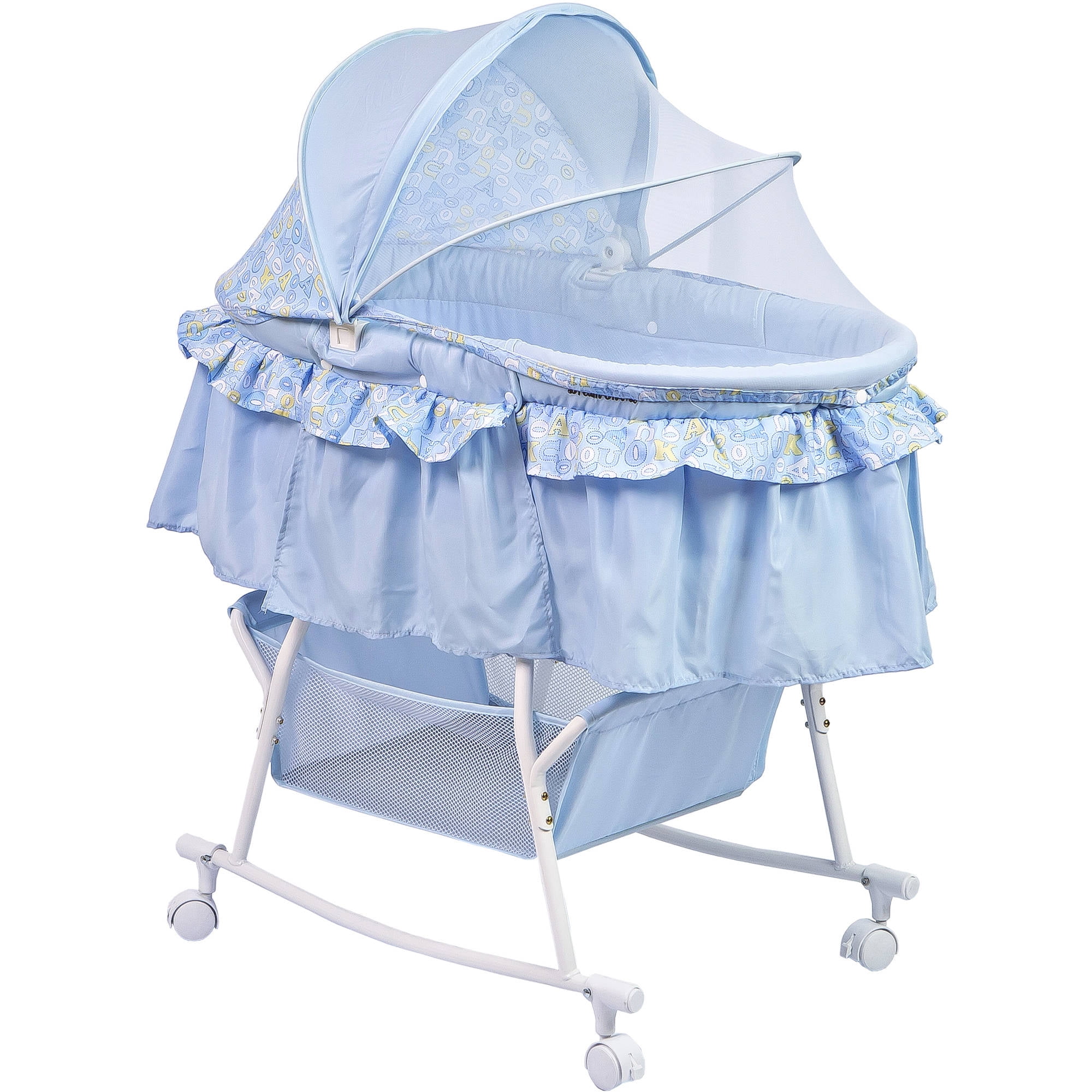 baby blue bassinet