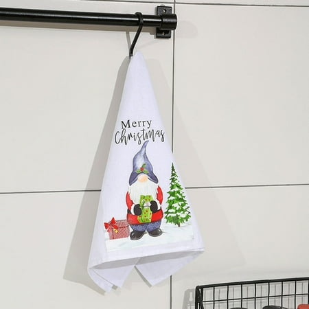 

SUZY Kitchen Towel Kitchen Cleaning Strong Water Absorption Useful Merry Christmas Tree Snowman Dish Towel