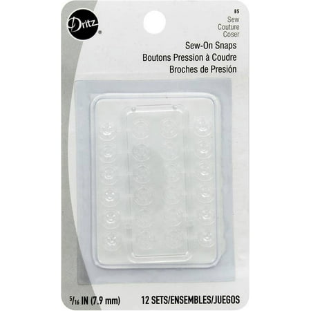 UPC: 0072879101485 | Dritz Nylon Snaps Sew On 5/16 Clear 12pc