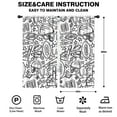 thumbnail image 2 of Blackout Kids Curtains,Black White Football Elements Pattern Childrens Insulated Curtains Set Of 2,Bedroom Essentials,Toddler Room Decor 42"x84", 2 of 5