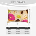 thumbnail image 6 of Naloa Donuts Pillowcase, Throw Pillowcase, Wrinkle-Free, Stain-Resistant with Hidden Zipper for Bedroom Sofa - 20"x30", 6 of 9
