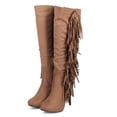 thumbnail image 5 of New Women Breckelles Philly-11 Knee High Suede Fringe Single Sole Stiletto Boot, 5 of 5