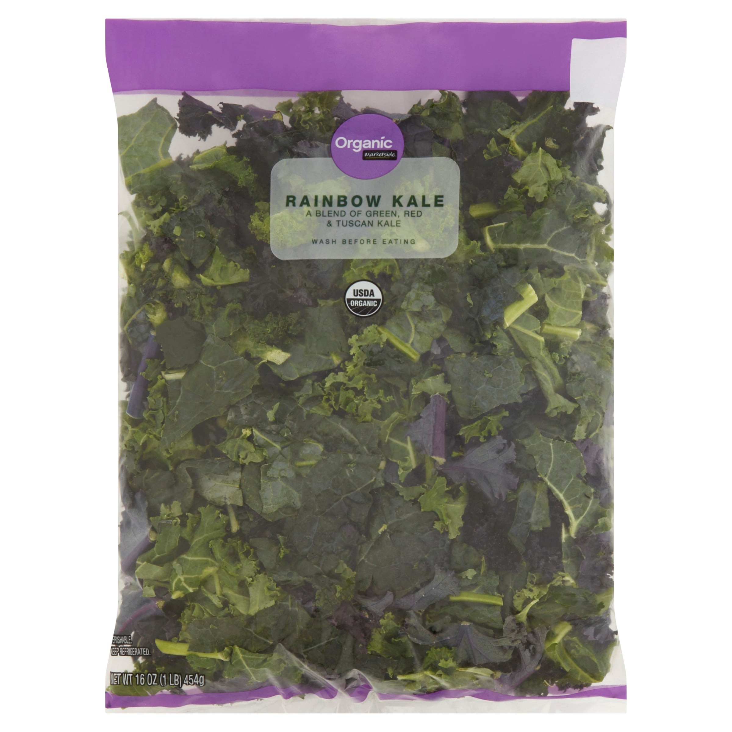 Marketside Organic Kale, Fresh Green Kale, Net Wt 16 oz (1 LB) 454g