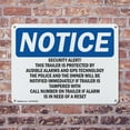 thumbnail image 4 of (2 Pack) Security Alert! This Trailer Is Protected OSHA Notice Sign 18 Inch X 12 Inch Indoor / Outdoor Rust-Free Aluminum Metal Signs for Workplace, Workshop, and Construction Site,, 4 of 8