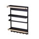 thumbnail image 1 of Refrigerator door holder, Magnetic paper towel organizer, Stainless steel, Spice jars, Cabinet, Multipurpose refrigerator, Easy installation, Black, 1 of 4