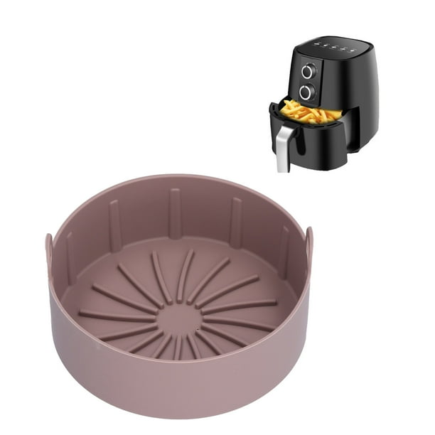 Olla de Silicona reutilizable, Cesta de Freidora Eleccica de Cocina Antiadherente, Accesorio para Hornear, Cesta de Tazón de Silicona reutilizable para Freidora