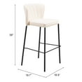 thumbnail image 3 of Linz Barstool Cream Barstool, Modern Style, Stackable for space saving storage, Plywood, Indoor Bar, 3 of 12