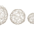 thumbnail image 6 of 8", 6", 4"D Silver Metal Wire Orb Geometric Sculpture, by DecMode (3 Count), 6 of 11