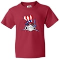 thumbnail image 3 of Inktastic 4th of July Patriot Shark Youth T-Shirt, 3 of 5