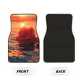 thumbnail image 2 of Yiaed Romantic Roses Sunset Ocean Print Carpet Floor Mats for Cars, Auto Accessories Front & Rear Car Floor Mats Car Floor Foot Mat Sets of 4 Pieces, 2 of 7