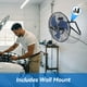 thumbnail image 3 of TEMPWARE Ventilador de piso industrial de alta velocidad de 20 pulgadas, ventiladores de piso de cuna de metal de alta resistencia de 3 velocidades con inclinación de 360° para almacén, taller, garaje, 3 of 5