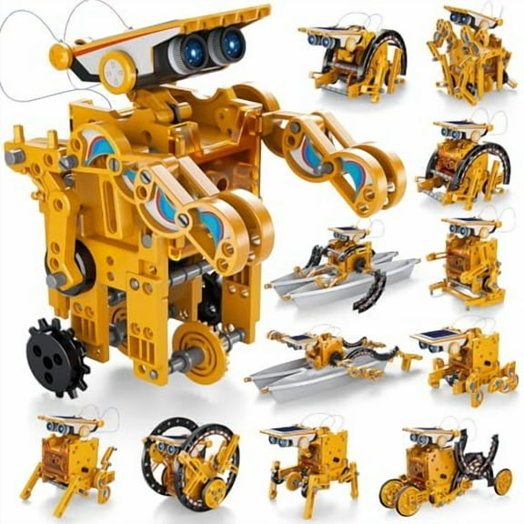 STEM 12-in-1 Education Solar Robot Toys for Boys Ages 8-13,DIY STEM Building Science Kit Birthday Gifts for Kids 8 9 10 11 12 13 14 Years Old,Solar Powered by The Sun