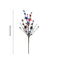 thumbnail image 3 of Patriotic Artificial Berry Stems – Red White Blue 4th of July Decorations, 17.7” Bendable Berry Picks for Fireplace, Front Door, or Holiday Centerpieces, 3 of 6