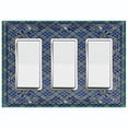 thumbnail image 1 of Metal Light Switch Plate Cover Blue Plaid Paisley Bandana Tile Pattern TIL076, 1 of 13