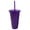 Deep Purple, variant on Farfi Christmas Straw Cup Festive Reusable PP Solid Color Drinking Tumbler with Lid for Home (Black,S)