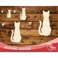 thumbnail image 3 of Unfinished Wood Cat Sitting Shape 46" / 1/2", 3 of 3